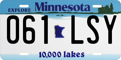 MN license plate 061LSY