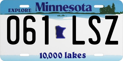 MN license plate 061LSZ