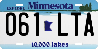 MN license plate 061LTA