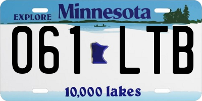 MN license plate 061LTB