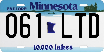 MN license plate 061LTD