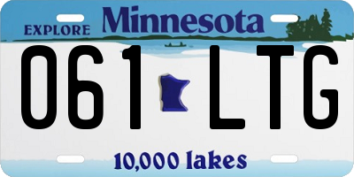 MN license plate 061LTG