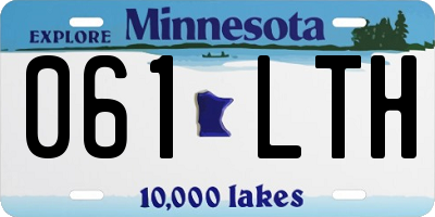 MN license plate 061LTH