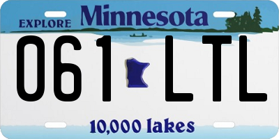 MN license plate 061LTL