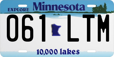 MN license plate 061LTM