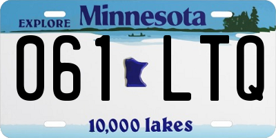 MN license plate 061LTQ