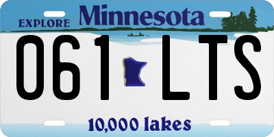MN license plate 061LTS