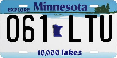 MN license plate 061LTU