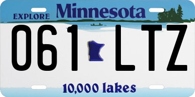 MN license plate 061LTZ