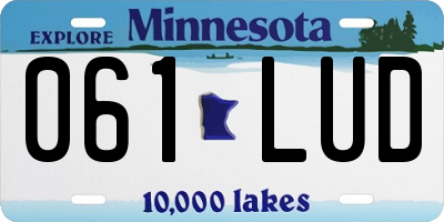 MN license plate 061LUD