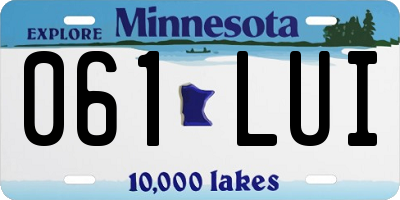 MN license plate 061LUI