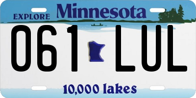 MN license plate 061LUL