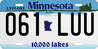 MN license plate 061LUU
