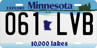 MN license plate 061LVB
