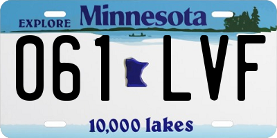 MN license plate 061LVF