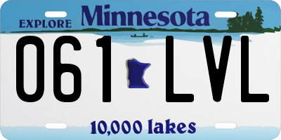 MN license plate 061LVL