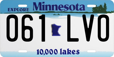 MN license plate 061LVO