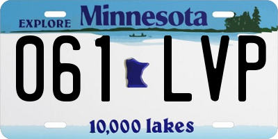 MN license plate 061LVP
