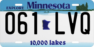 MN license plate 061LVQ