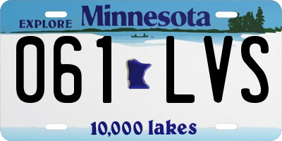 MN license plate 061LVS