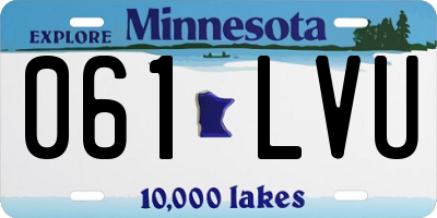 MN license plate 061LVU