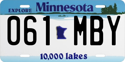 MN license plate 061MBY