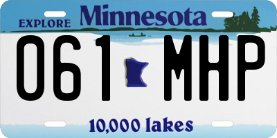 MN license plate 061MHP