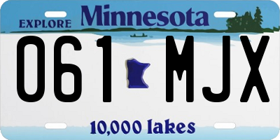 MN license plate 061MJX