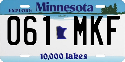 MN license plate 061MKF