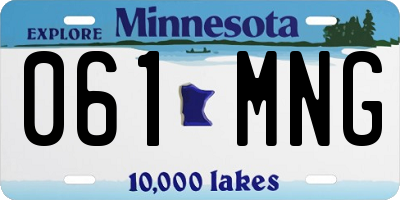 MN license plate 061MNG
