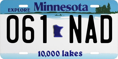 MN license plate 061NAD