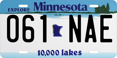 MN license plate 061NAE