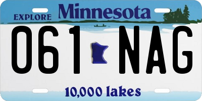 MN license plate 061NAG