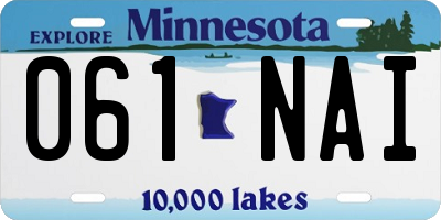 MN license plate 061NAI