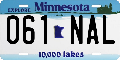 MN license plate 061NAL