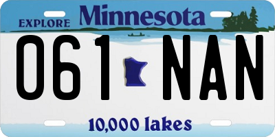 MN license plate 061NAN