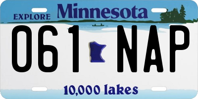 MN license plate 061NAP