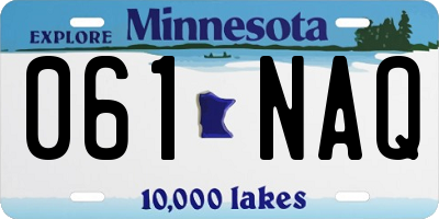 MN license plate 061NAQ