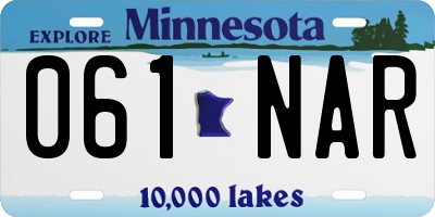 MN license plate 061NAR