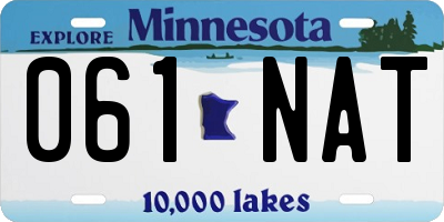 MN license plate 061NAT