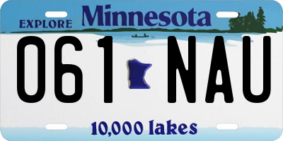MN license plate 061NAU