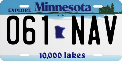 MN license plate 061NAV