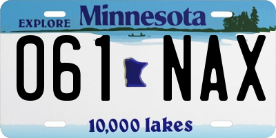 MN license plate 061NAX