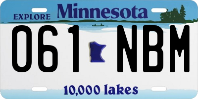 MN license plate 061NBM