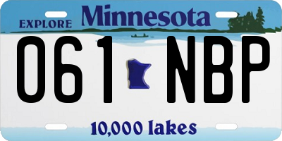 MN license plate 061NBP