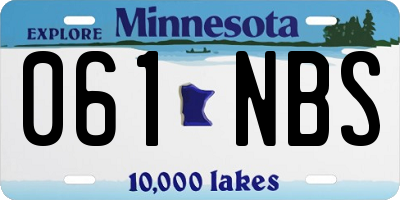MN license plate 061NBS
