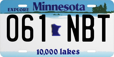MN license plate 061NBT