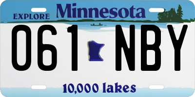MN license plate 061NBY