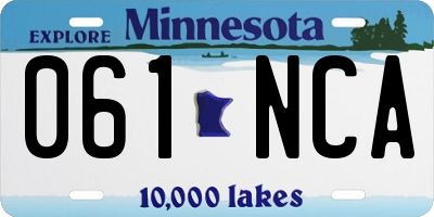 MN license plate 061NCA