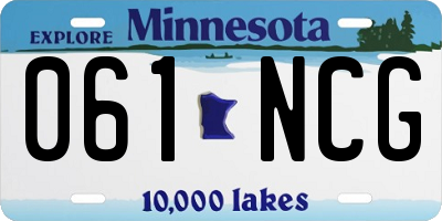 MN license plate 061NCG